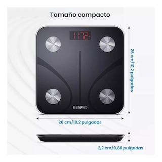 Foto 2 | Foto 2 | Báscula Digital Inteligente Bluetooth Eo Safe Imports Esi-17374 Negro