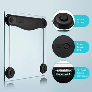 Foto 5 | Foto 5 | Báscula de Baño Digital Etekcity Peso Corporal 180 Kg Negra - Venta Internacional