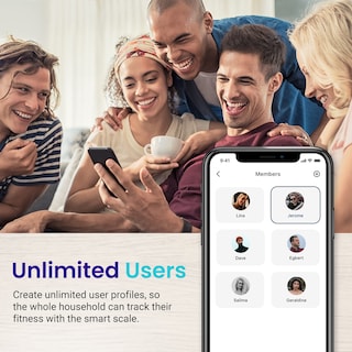Foto 6 | Foto 6 | Báscula Corporal Recargable Inteligente Etekcity 180 kg Negra - Venta Internacional
