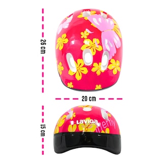 Foto 2 | Foto 2 | Casco para Bicicleta Laviga para Niños Diseño Flores Rojo de Poliestireno