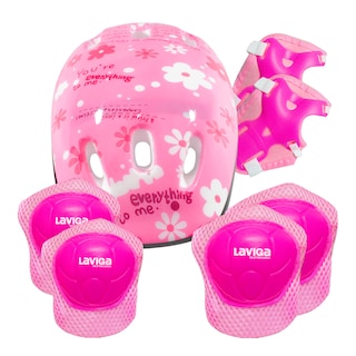 Foto 1 | Foto 1 | Casco para Bicicleta Laviga para Niña Diseño Flores Rosas de Poliestireno