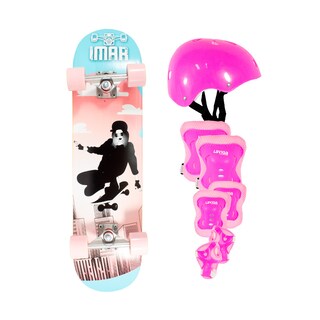 Foto 1 | Foto 1 | Patineta Juvenil Para Niña Rascacielos LAVIGA Casco Rosa Plástico Resistente