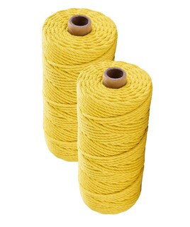 Foto 5 | Foto 5 | Hilo De Algodón Natural Para Macramé 3 Mm X 100 M 2 Pcs Lemon Yellow