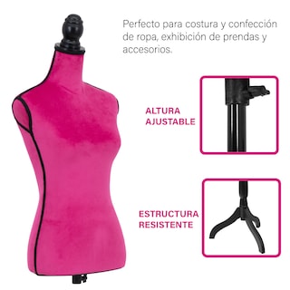 Foto 2 | Foto 2 | Maniquí Torso Femenino Afelpado Onof Mtfat Para Modista Color Fucsia