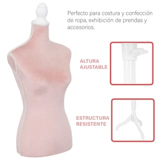 Foto 3 | Foto 3 | Maniquí Onof MTFAT color Rosa Torso Femenino Afelpado para Modista
