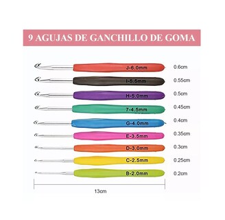 Foto 2 | Foto 2 | Kit de Ganchos y Accesorios para Tejer BELUG Al Crochet con Estambres