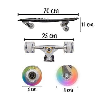 Foto 2 | Foto 2 | Kit Patineta Waveboard Esqueletón de 3 Ruedas Negro con Casco Protecciones de Plástico y Alta Resistencia