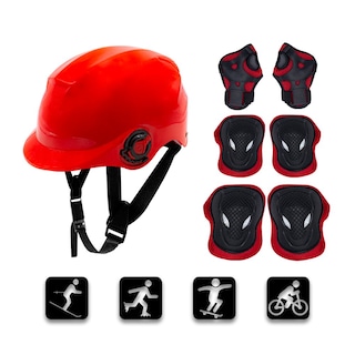 Foto 3 | Foto 3 | Kit Patineta Waveboard Esqueletón de 3 Ruedas Negro con Casco Protecciones de Plástico y Alta Resistencia