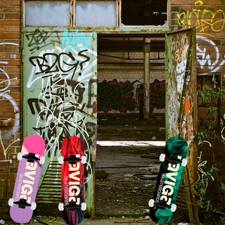 Foto 3 | Foto 3 | Patineta Juvenil Para Niños Bruma Verde Laviga Madera Gruesa De Alta Resistencia