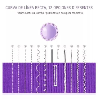 Foto 4 | Foto 4 | Máquina De Coser Portátil Eléctrica Patrones De 12 Puntada