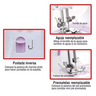 Foto 2 | Foto 2 | Máquina De Coser Portátil Eléctricas Patrones De 12 Puntada Belug, Blanco