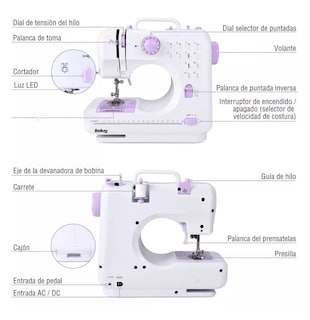 Foto 3 | Foto 3 | Máquina De Coser Portátil Eléctricas Patrones De 12 Puntada Belug, Blanco