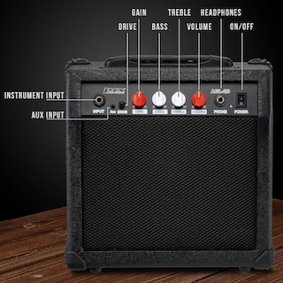 Foto 3 | Foto 3 | Amplificador Lyxpro De 20 W Para Guitarra Eléctrica Con Altavoz, Color Negro - Venta Internacional.