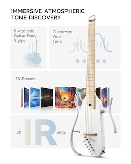 Foto 2 | Foto 2 | Guitarra Eléctrica Acústica Donner Hush I Pro Con Kit De Efectos - Venta Internacional.