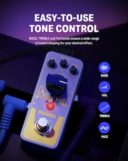 Foto 3 | Foto 3 | Pedal De Guitarra Fuzz Donner Fuzz Stylish Ⅱ Para Guitarra Eléctrica Y Bajo - Venta Internacional.