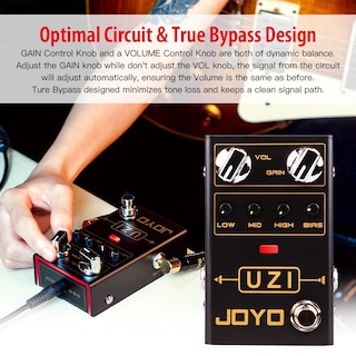 Foto 3 | Foto 3 | Guitarra Eléctrica De Heavy Metal Joyo Uzi R-03 Con Pedal De Distorsión - Venta Internacional.
