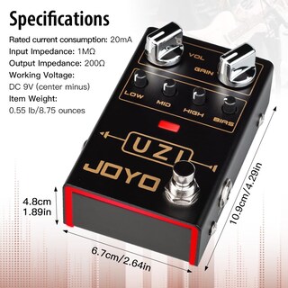 Foto 5 | Foto 5 | Guitarra Eléctrica De Heavy Metal Joyo Uzi R-03 Con Pedal De Distorsión - Venta Internacional.