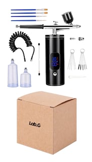Foto 1 | Foto 1 | Kit de Aerógrafo Lab.G con Compresor de Aire Recargable Portátil