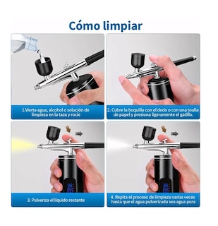 Foto 4 | Foto 4 | Kit de Aerógrafo Lab.G con Compresor de Aire Recargable Portátil
