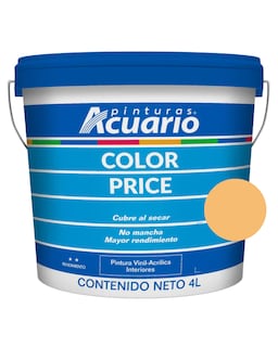 Foto 1 | Foto 1 | Galon De Pintura Vinilica Lavable Acuario Color Price 4lt - Color Durazno
