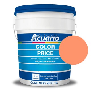 Foto 1 | Foto 1 | Cubeta De Pintura Vinilica Lavable Acuario Color Price 19lt - Color Mandarina
