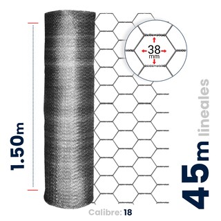Foto 4 | Foto 4 | Malla Hexagonal Akron Altura 1.50mts Abertura 38mm Calibre 20'' Rollo 45mts Reforzada