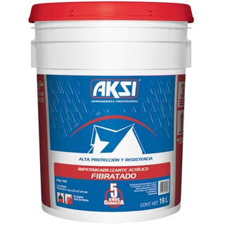 Foto 1 | Foto 1 | Impermeabilizante Fibratado Aksi Cubeta 19 L Blanco 0.5 - 0.75 L X M2