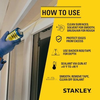 Foto 2 | Foto 2 | Sellador Acrílico Caulk Stanley Premium, Siliconado, 300 Ml, Blanco - Venta Internacional.