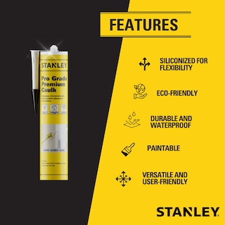 Foto 3 | Foto 3 | Sellador Acrílico Caulk Stanley Premium, Siliconado, 300 Ml, Blanco - Venta Internacional.