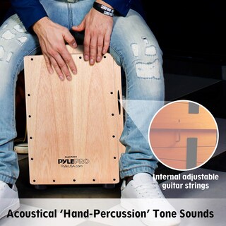Foto 5 | Foto 5 | Cajon Pyle Jam Pcjd18, Madera Hecha A Mano Con Cuerdas De Guitarra - Venta Internacional.