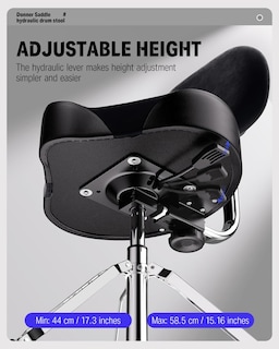 Foto 6 | Foto 6 | Drum Throne Donner Heavy Duty Hydraulic Con Respaldo Negro - Venta Internacional.