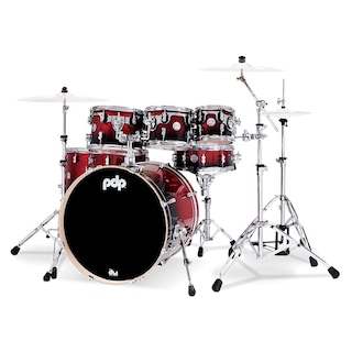 Foto 1 | Foto 1 | Batería Concept Maple Lacquer 7 Piezas con Hardware Pacific Drums And Percussion Pdcm2217wh-rb Rojo