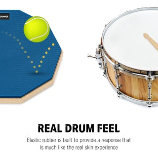 Foto 2 | Foto 2 | Drum Practice Pad Donner De 12 Pulgadas, Azul Silencioso, Con Baquetas - Venta Internacional.