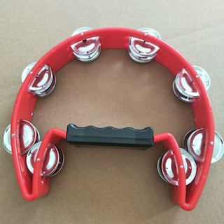 Foto 3 | Foto 3 | Pandereta Tambourine Crescent De Una Hilera Para Cantar Color Rojo - Venta Internacional.