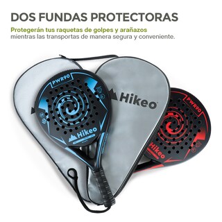 Foto 6 | Foto 6 | Palas de Pádel con Fundas Pelotas Y Grips Set de 2 Raquetas Y Accesorios Hikeo 83660