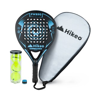 Foto 1 | Foto 1 | Pala De Padel Con 3 Pelotas Funda Grip Raqueta 100% Fibra De Carbono, Hikeo, Azul, 83696-bu