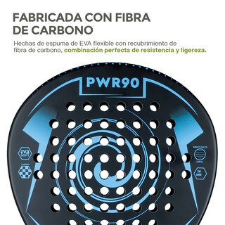 Foto 3 | Foto 3 | Pala De Padel Con 3 Pelotas Funda Grip Raqueta 100% Fibra De Carbono, Hikeo, Azul, 83696-bu