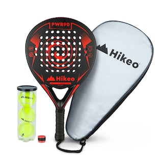 Foto 1 | Foto 1 | Pala De Padel Con 3 Pelotas Funda Grip Raqueta 100% Fibra De Carbono Hikeo Rojo 83696-re