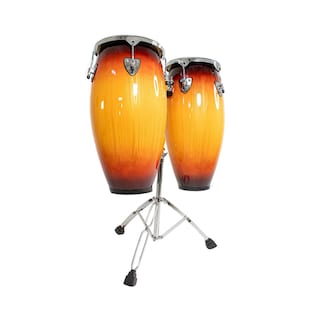 Foto 1 | Foto 1 | Set Congas 11 Y 12 Pulgadas Con Soportes Parche De Cuero Audiotek