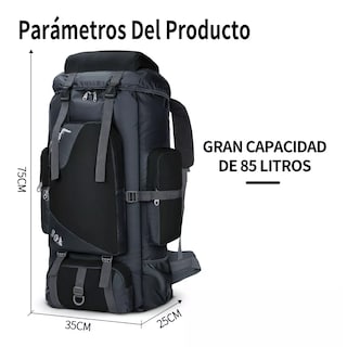 Foto 2 | Foto 2 | Mochila de Senderismo Impermeable Eo Safe Imports Esi-10487 Negro