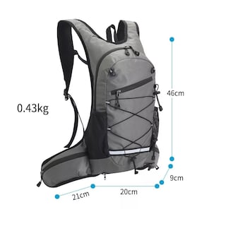 Foto 3 | Foto 3 | Mochila Hidratación Campismo Y Ciclismo Con Bolsa Agua Eo Safe Imports Esi-11877 Gris