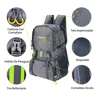 Foto 2 | Foto 2 | Mochila para Senderismo Eo Safe Imports Esi-12482 Gris