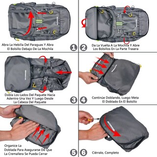 Foto 3 | Foto 3 | Mochila para Senderismo Eo Safe Imports Esi-12482 Gris