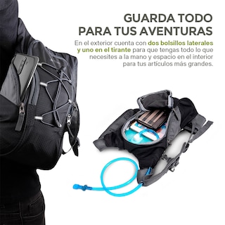 Foto 3 | Foto 3 | Mochila de Hidratacion Sport 2 Litros Hikeo 83978-bl Negra