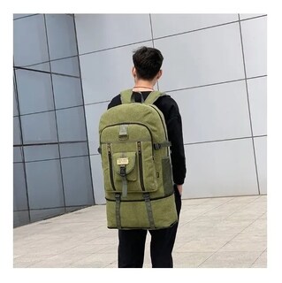 Foto 3 | Foto 3 | Mochila de Lona Vintage Verde 50 Litros - Venta Internacional