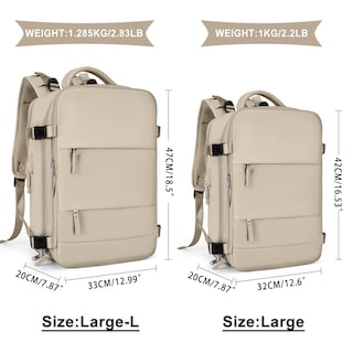 Foto 2 | Foto 2 | Mochila Impermeable de Viaje Coowoz color Caqui Unisex - Venta Internacional