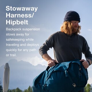 Foto 4 | Foto 4 | Mochila De Viaje Osprey Farpoint 55l Para Hombre - Muted Space Blue - Venta Internacional.