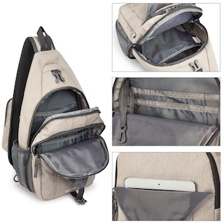 Foto 5 | Foto 5 | Mochila Bandolera G4 Free Con Bloqueo Rfid Para Senderismo, Color Marfil - Venta Internacional.