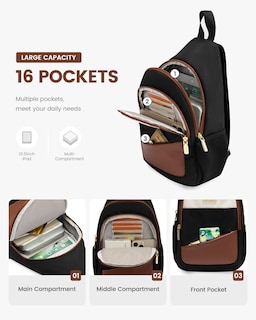 Foto 4 | Foto 4 | Bandolera Lovevook Para Mujer, Mochila Convertible, Color Negro - Venta Internacional.