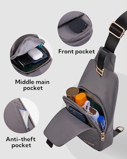 Foto 5 | Foto 5 | Mochila Tipo Bandolera Waterfly, Moderna Bolsa De Pecho Para Mujeres Y Hombres - Venta Internacional.